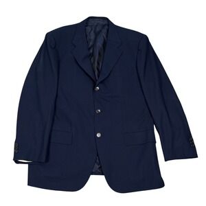 Kiton Blazer Vintage Men's 42R Navy Blue 100% Wool Wilkes Bashford Made in Italy